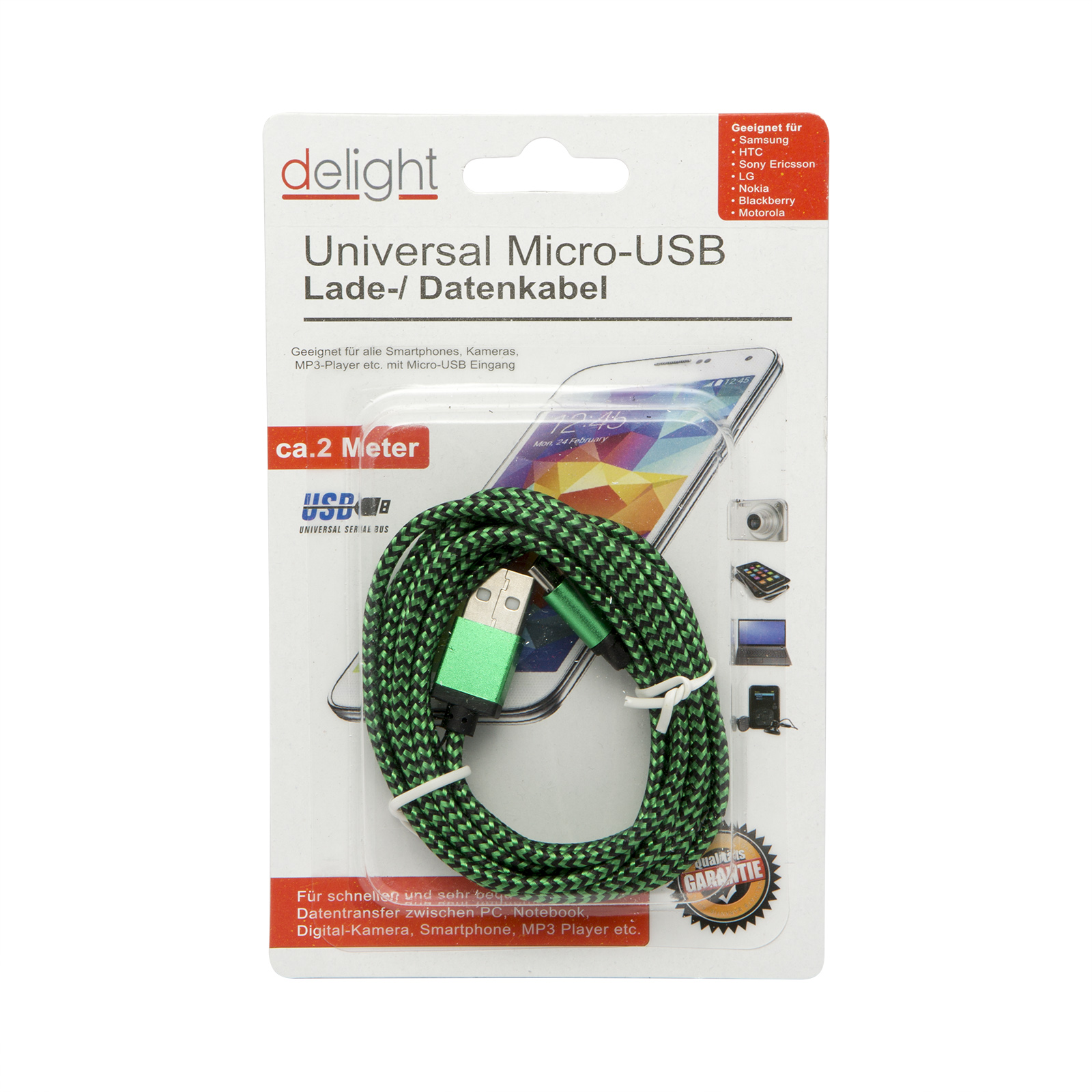 Kábel USB/USB micro 2m