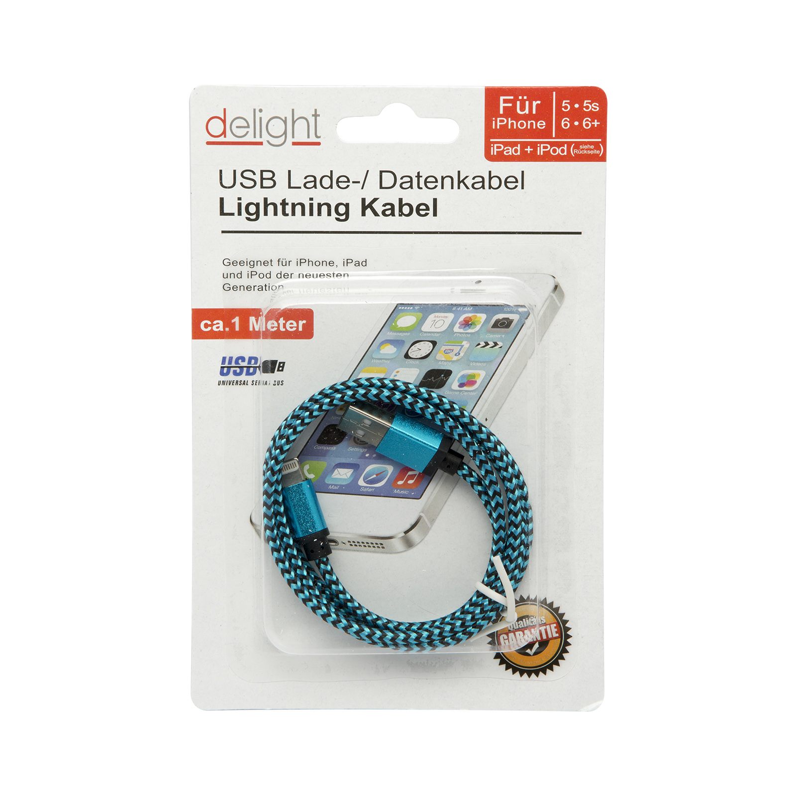 Kábel USB/iPhone 5/6 ,1m