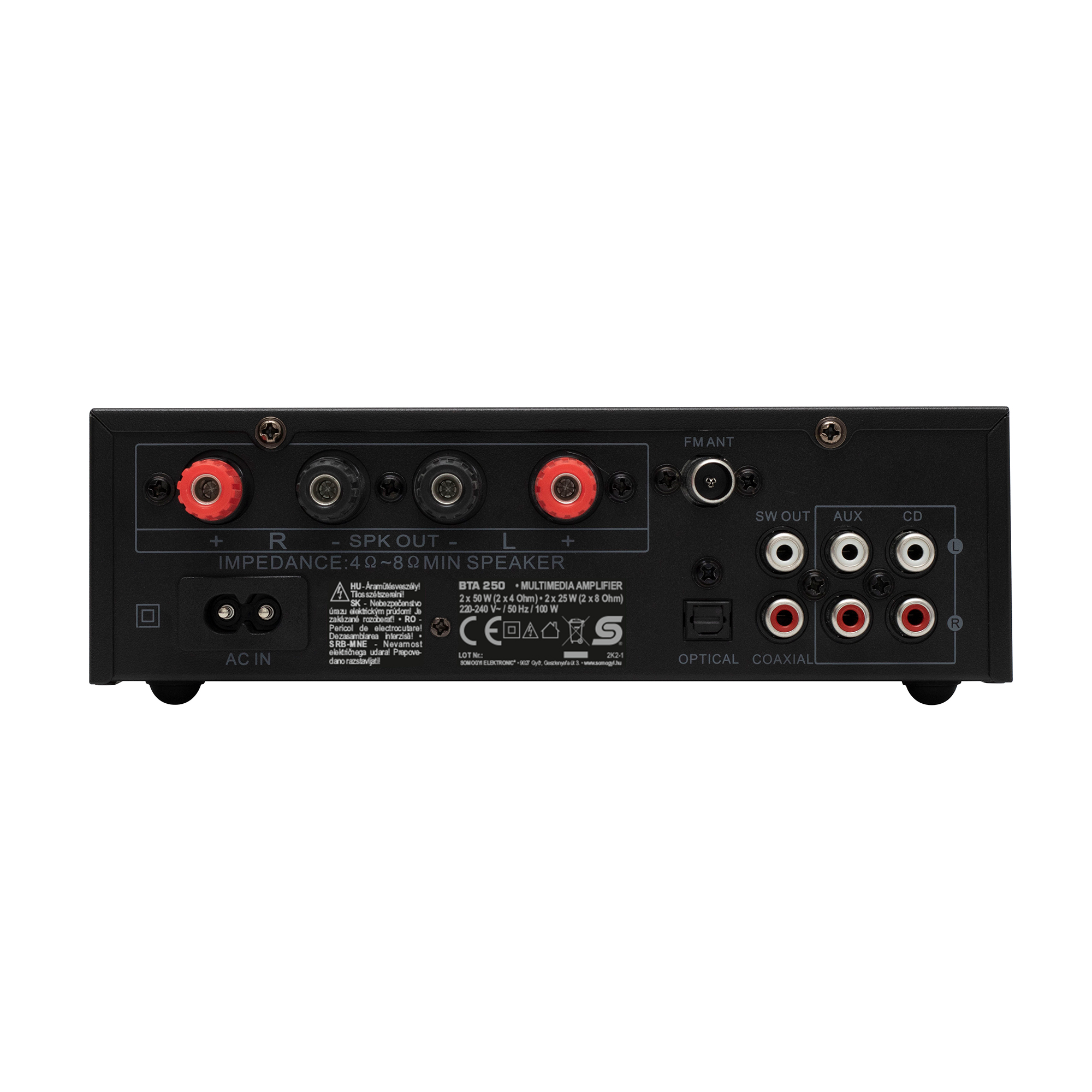 BTA 250 MULTIMEDIÁLNY ZOSILŇOVAČ, 2X50W, BT-FM-USB