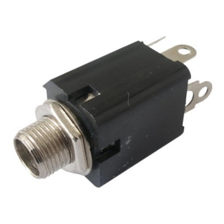 Jack 6,3 mm zásuvka stereo  kov-plast