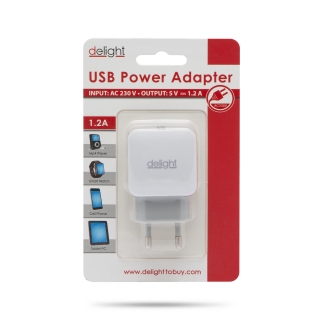 Sieťový adaptér Delight USB 5V/1,2A