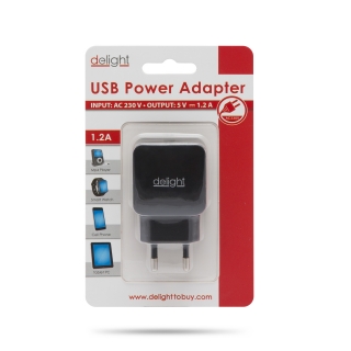 Sieťový adaptér Delight USB 5V/1,2A