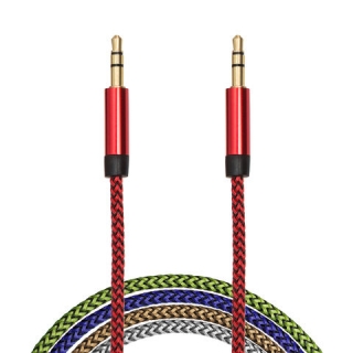  Audio kábel, 3,5/3,5mm jack stereo 1,0 s textilným povrchom