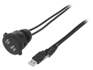 CAR USB predlžovačka + AUX