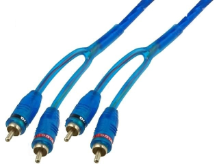 RCA kábel 5m modrý 