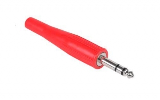 Jack 6,3 mm stereo kov-guma
