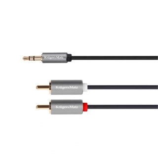 Kábel Jack 3,5mm - 2x RCA , Kruger&Matz Basic 1,8m standard