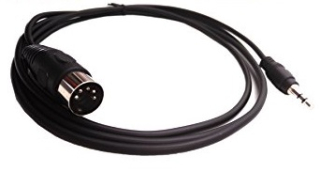  Audio kábel, 5 pin DIN/3,5mm jack stereo 1,2m