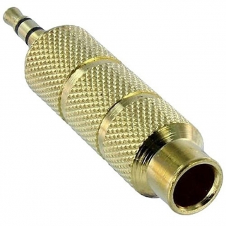 Redukcia jack 6,3mm/jack 3,5mm kovová-Gold