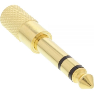 Redukcia jack 3,5mm/jack 6,3mm kovová-Gold