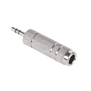 Redukcia jack 6,3mm/jack 3,5mm kovová-Silver