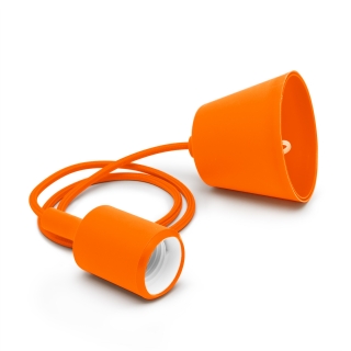 Dizajnová závesná lampa - oranžová